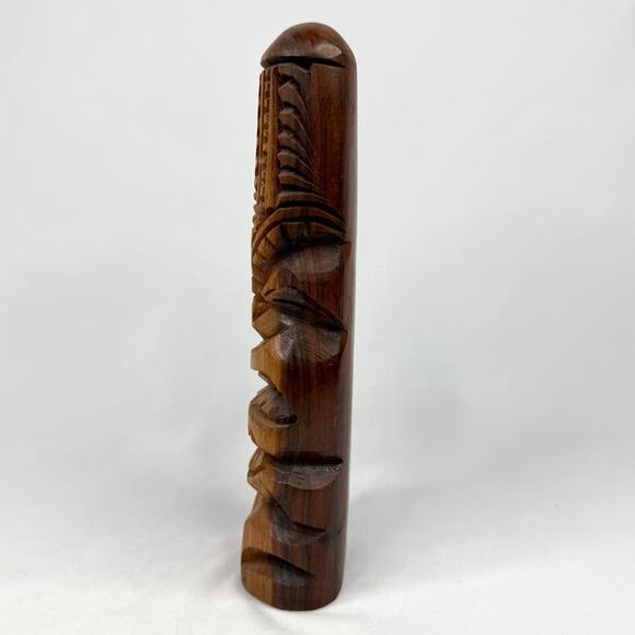 Vintage S. Fuko Hand Carved Wooden Tiki - Picture 3 of 6